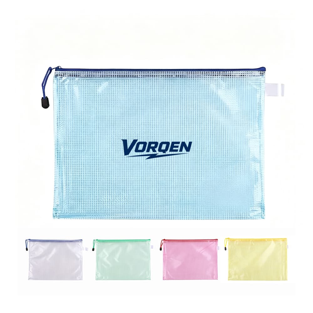 Mesh Zippered Document File Bag