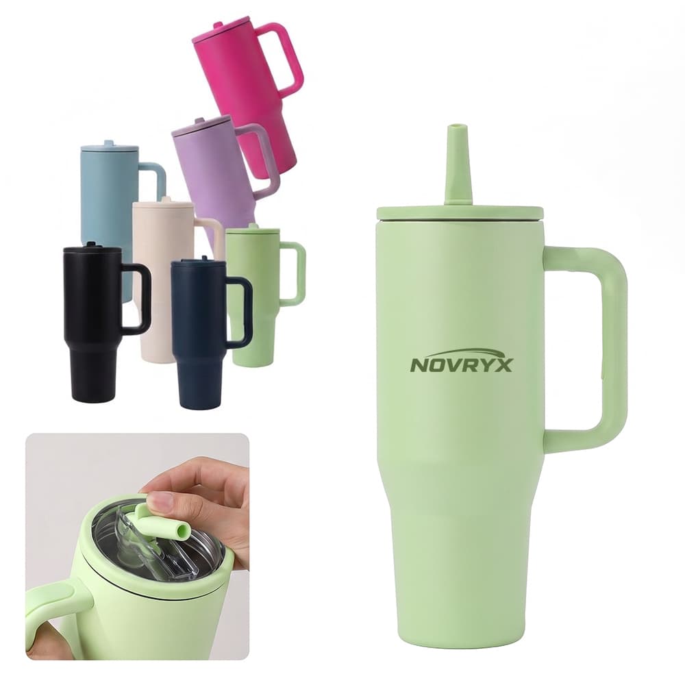 40oz Insulated Spill Resistant Tumbler w/ Straw