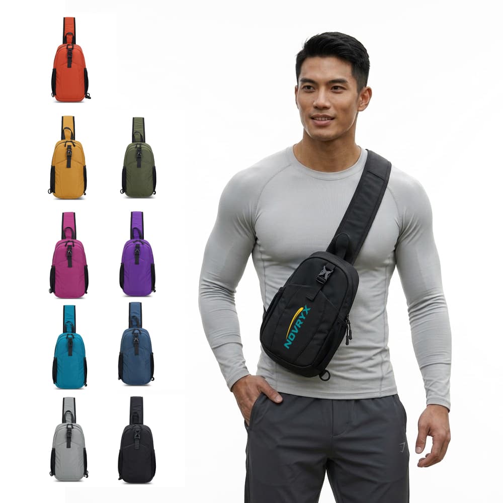 Reversible Strap Nylon Sling Bag gallery 1