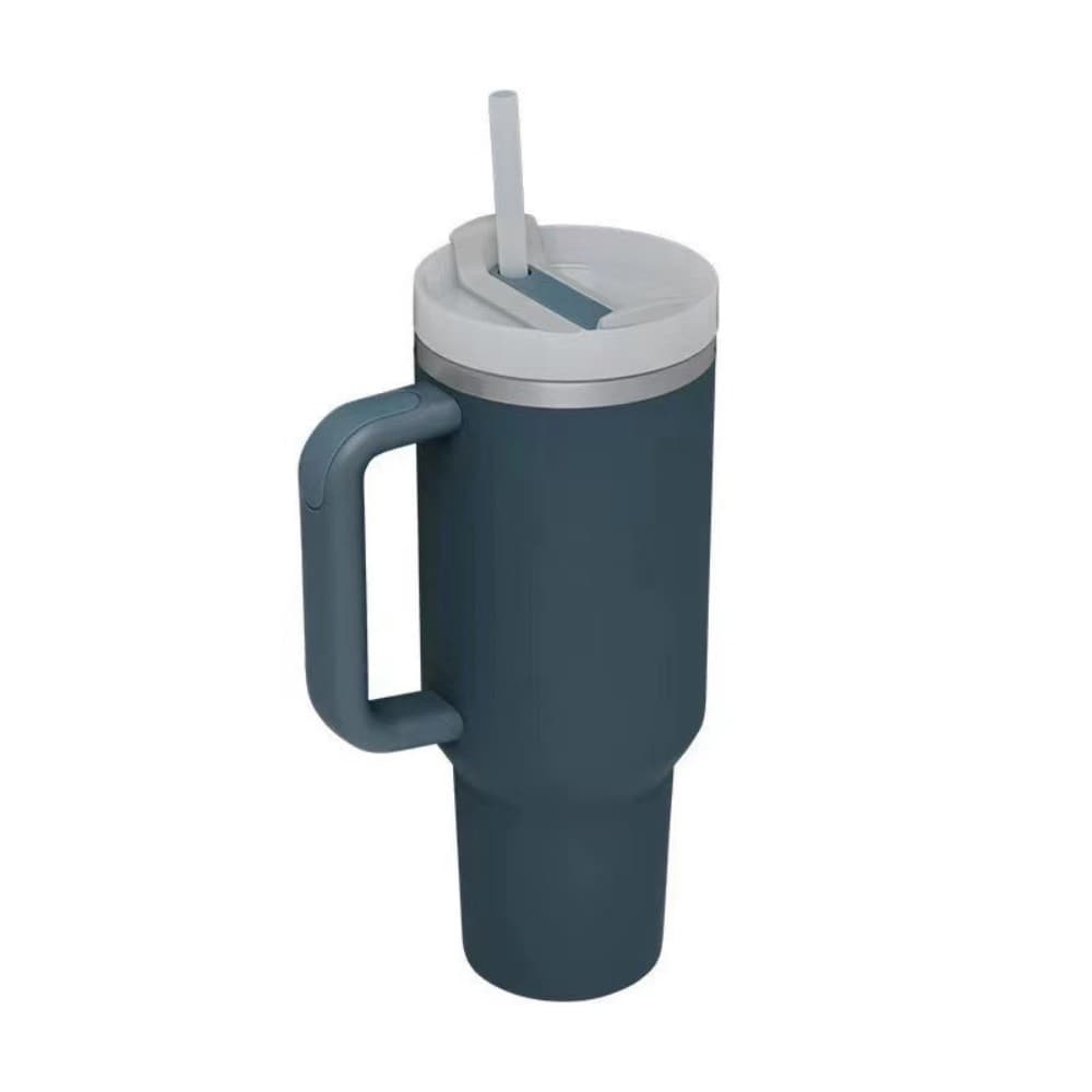 40 oz Insulated Stainless Steel Tumbler w/ Lid & Straw gallery 4