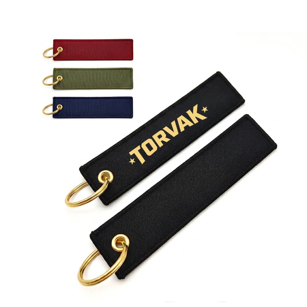 Embroidered Keychain w/ Metal Ring - Custom Wholesale KEYCHAINS | Alogo Solutions