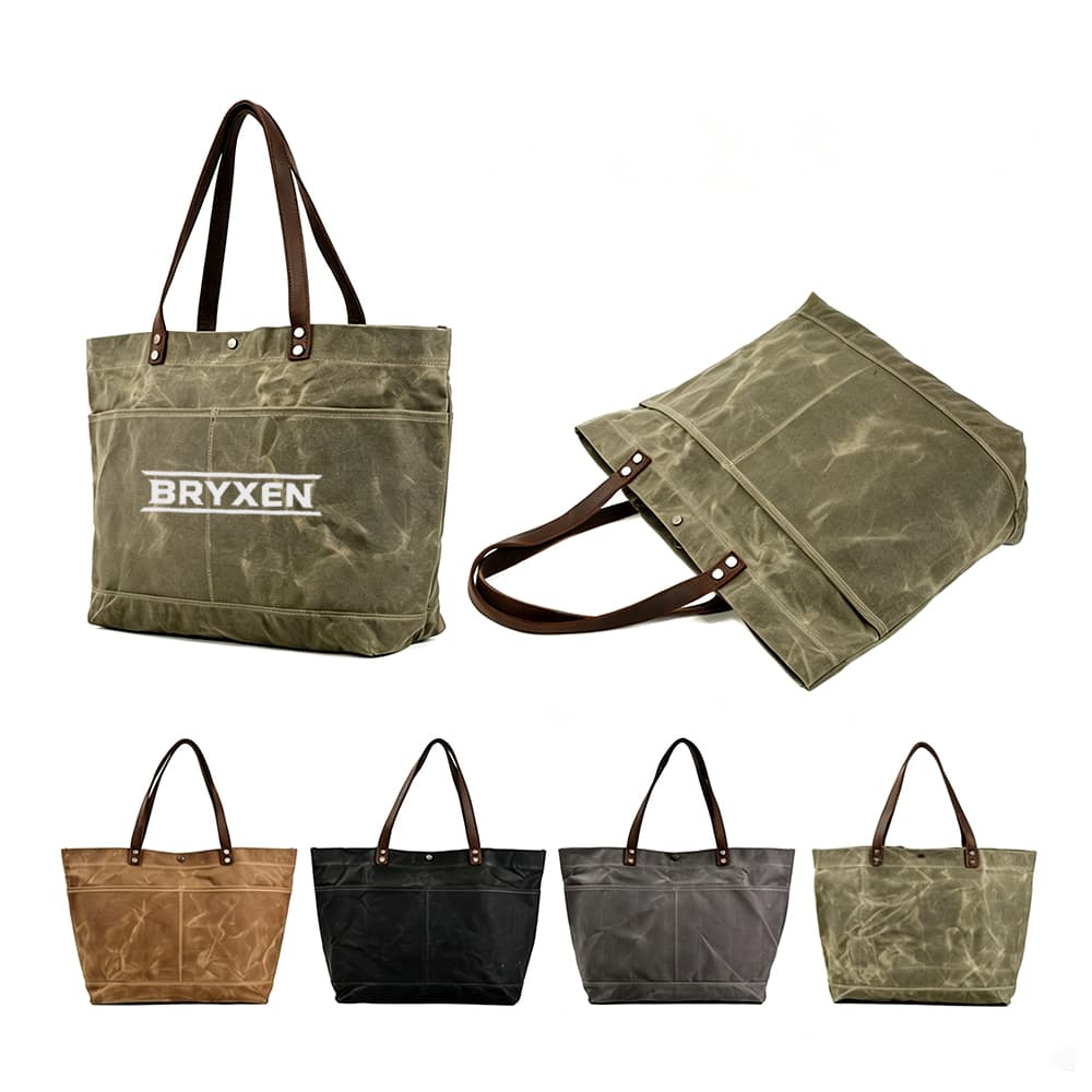 Heritage Waxed Canvas Tote Bag - Custom Wholesale TOTE BAGS | Alogo Solutions
