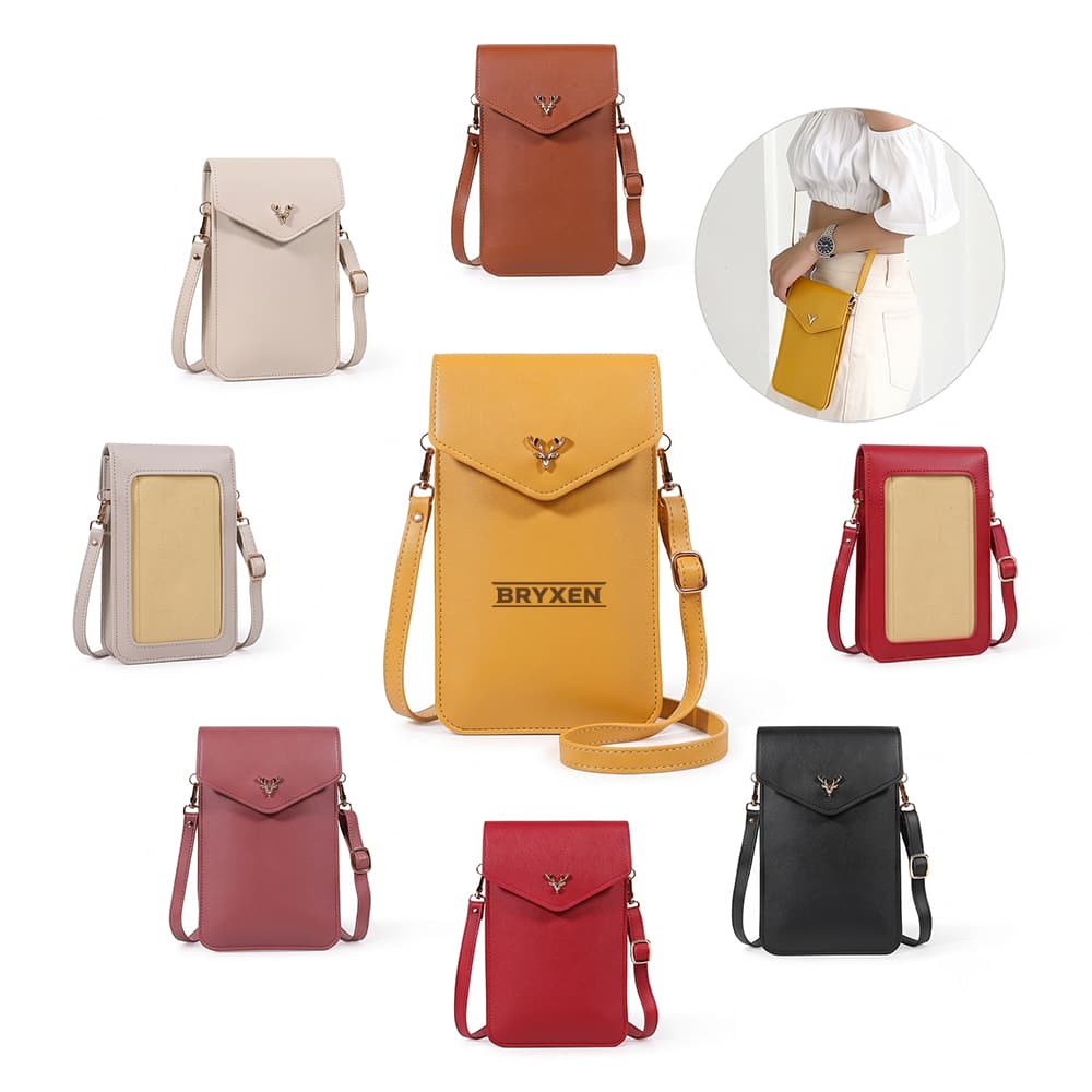 Crossbody Phone Wallet w/ PU Leather - Custom Wholesale BAGS CROSSBODY AND SLING | Alogo Solutions