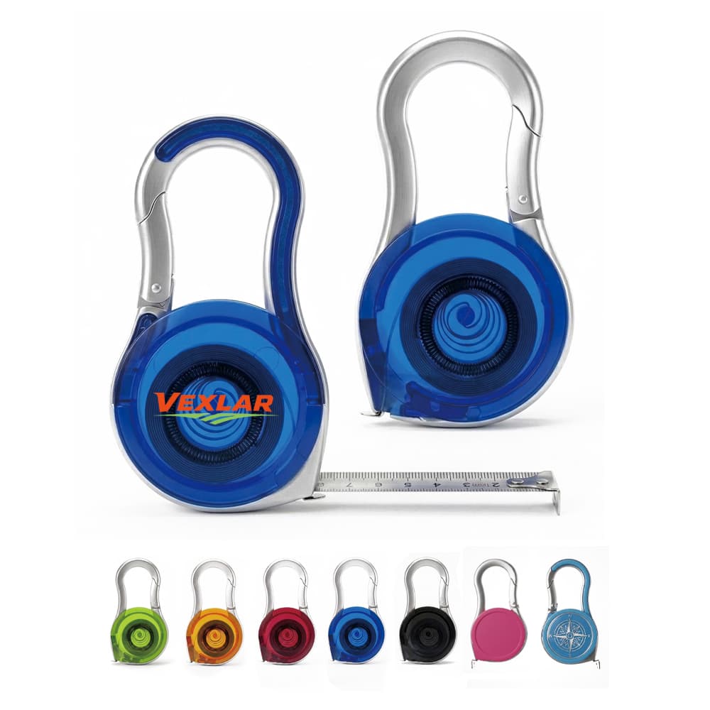 Retractable Tape Measure Carabiner Keychain - Custom Wholesale KEY CHAINS WITH CARABINER | Alogo Solutions